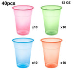 Neon-Partybecher UV-Glow (40 Stück, 12oz)