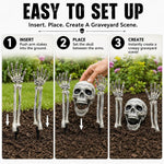 Skelett-Gartenstecker Set (3-teilig)