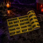 Mein Shop 6 gelbes Warnband mit schwarzer Aufschrift zur Absperrung oder als Halloween-Dekoration